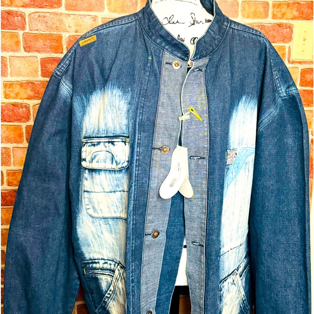 Vintage Akademik Over sized Jean Jacket.